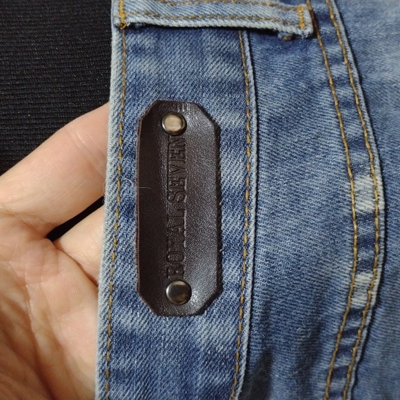 Royal Seven Limited Edition Distressed Blue Denim Jogger Jeans Mens - Picture 4 of 7